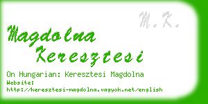 magdolna keresztesi business card